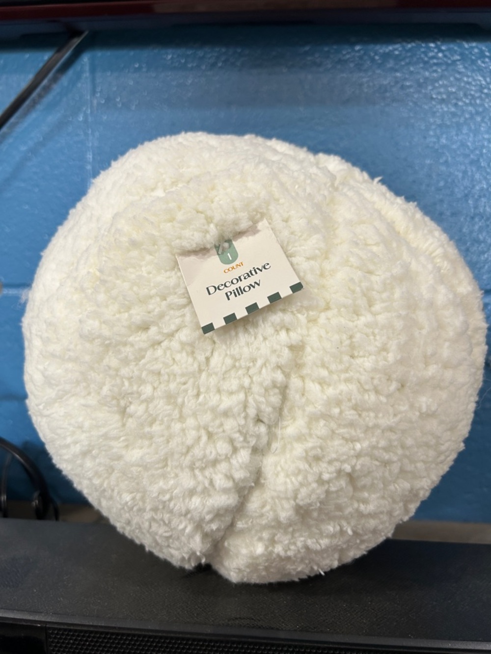Target Cream Sherpa Round Accent Pillow